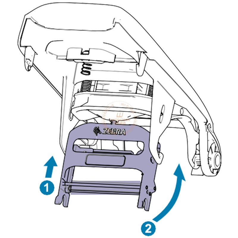 ZEBRA斑马ZC100证卡打印机更换打印头操作说明
